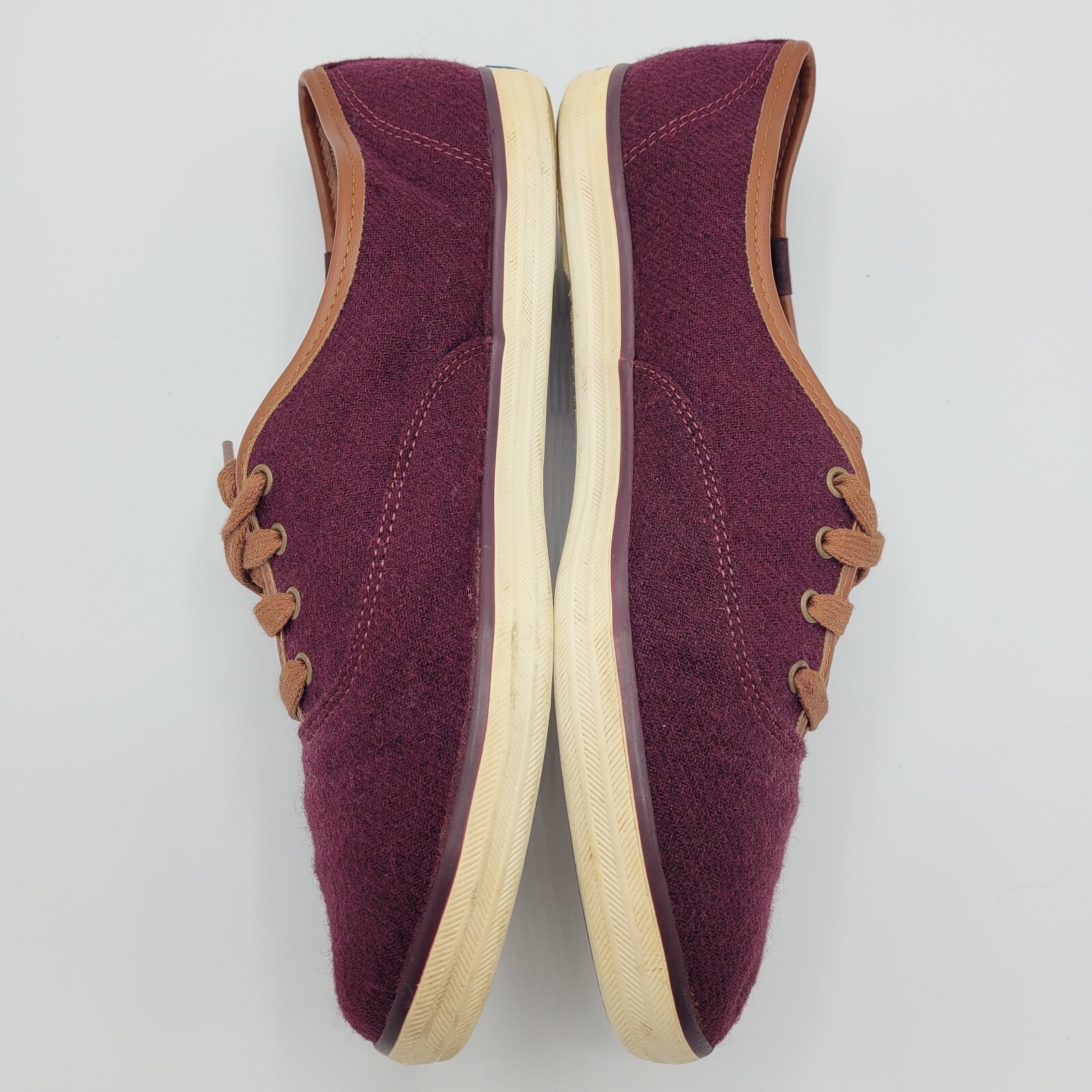 Keds Champion Wool Blend Burgundy Red Lace up Casual Sneakers Shoes Women’s 9.5