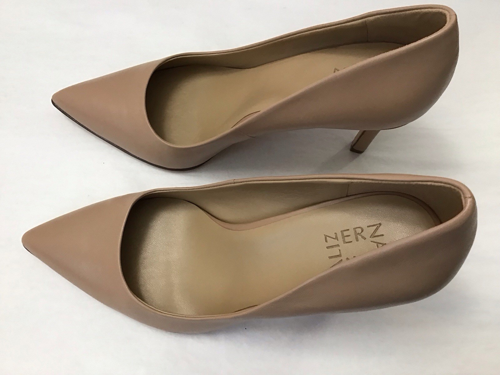 New Naturalizer 8.5 Wide Anna Pointed Toe Dress Pumps Creme Brulee Leather (N62)