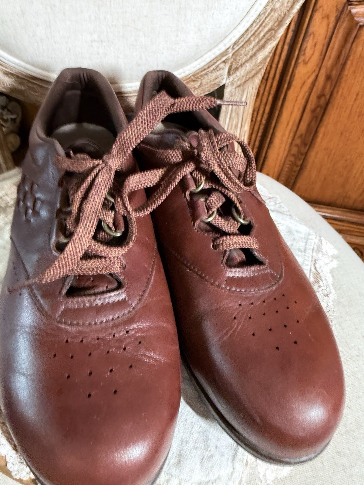 SAS Tripad Comfort Women’s 11M Brown Leather Lace Up Oxford Cushioned Shoes