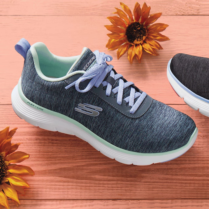 SALE!!! Skechers Women’s Flex Appeal 5.0 Modern Times Lace-Up Navy Multi Medium