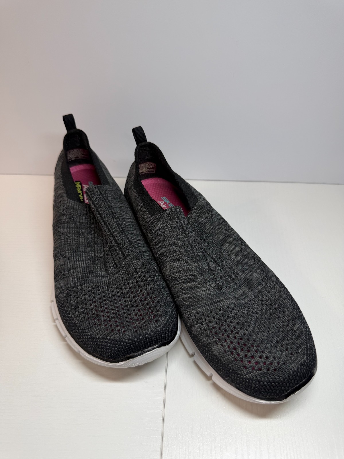 Skechers Air Cooled Memory Foam Slip On Sneakers Charcoal/Black US Size 9.5