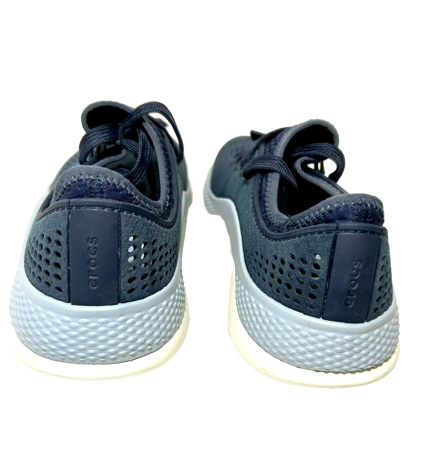 CROCS LITE RIDE 360 Pacer Shoes Women’s Sz 10 Gray Blue Lace up Sneakers #206705