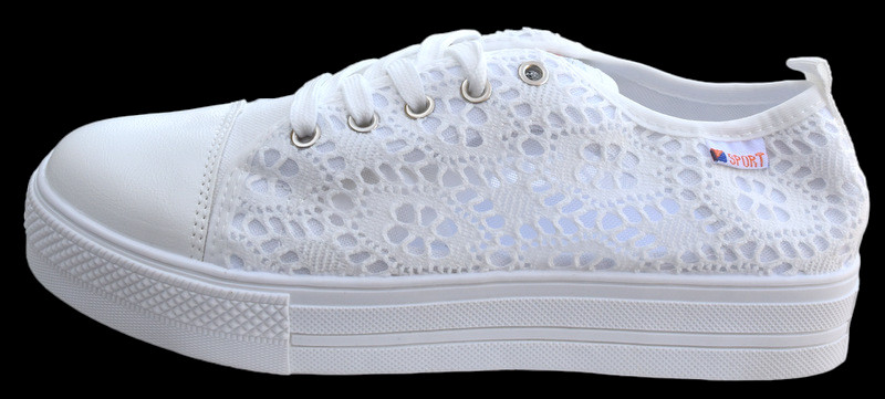 NWOT Sz 8 SPORT Cloth CROCHET Lace Comfort Walking Gym NON SLIP in Original Box