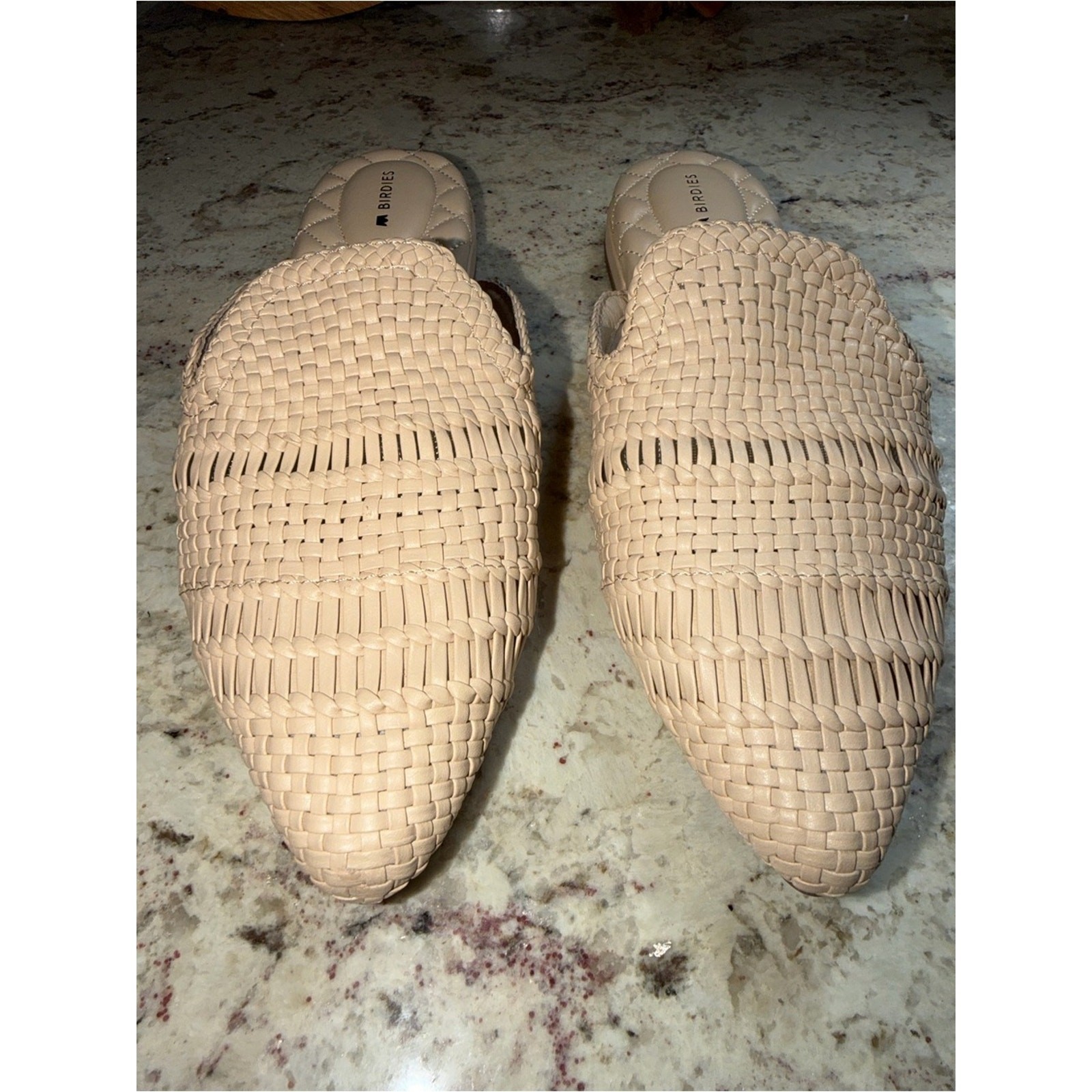 New! Birdies $150 Women’s The Dove Woven Slip-On Mule in Tan 7.5 NWOT