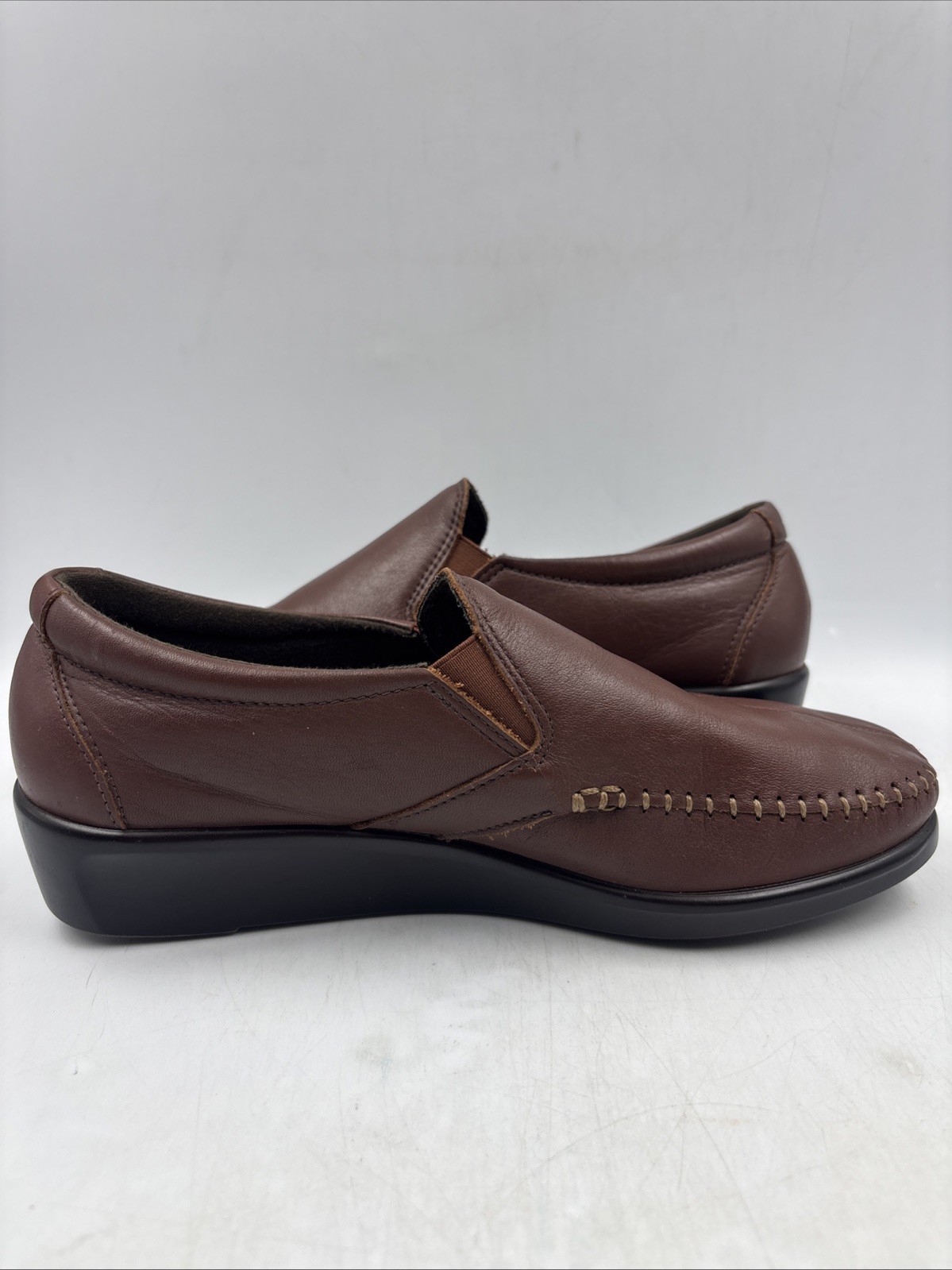 SAS Tripad Comfort Womens Work Shoes Size 7.5 W Brown Leather Hospital Clinic