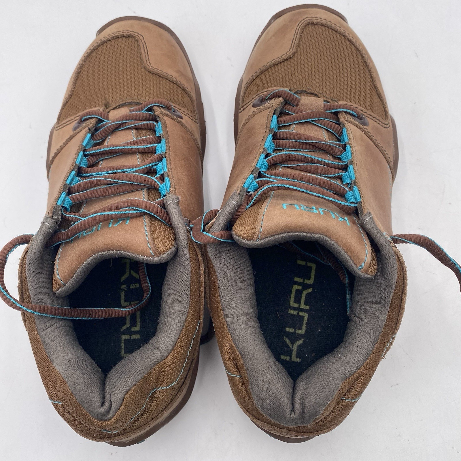 KURU Chicane Womens Hiking Walking Leather Shoes Size 6 Brown Leather Trail