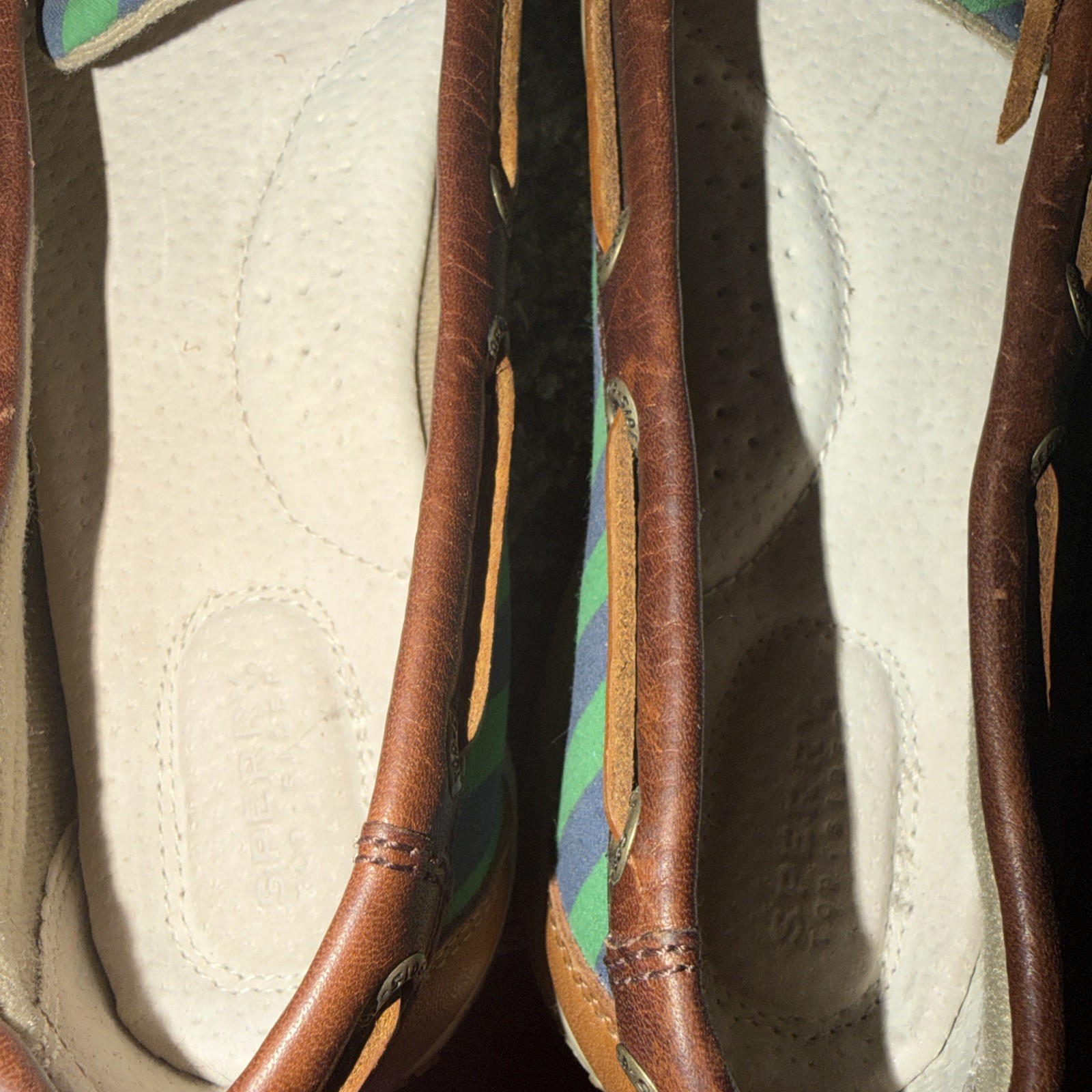 SPERRY TOP-SIDER Womens Angelfish Boat Shoes Sz 7.5 Leather Plaid Loafers