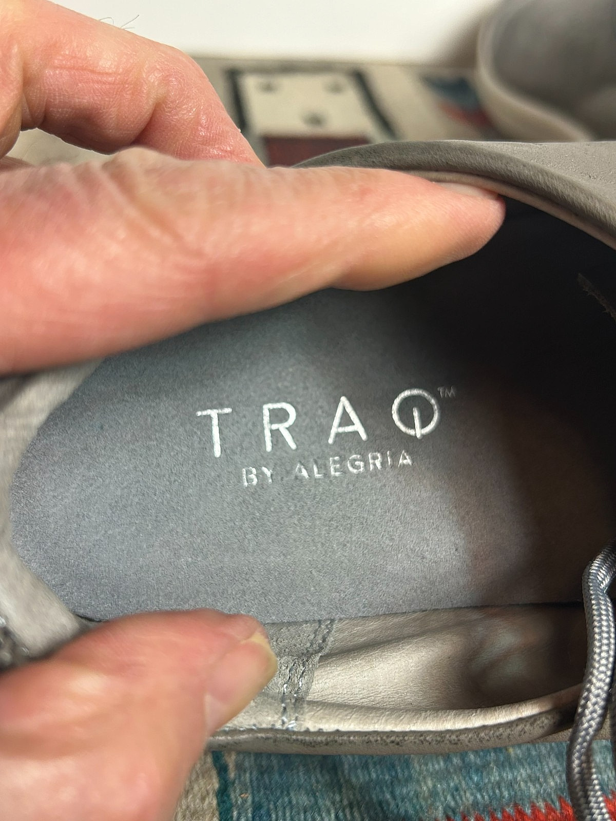 Women’s TRAQ “CILQ” By Alegria Slate Grey Leather Walking Shoe Sz. 41/10.5