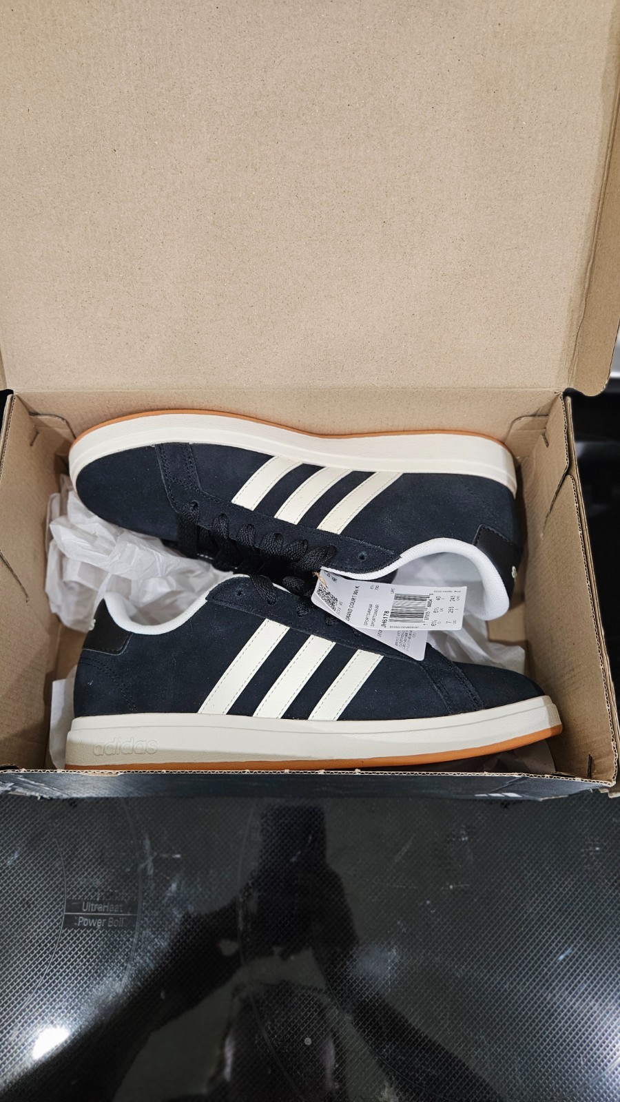 NEW Adidas Grand Court 00s K Size 8.5 Women’s 7 Youth Black White JH6178