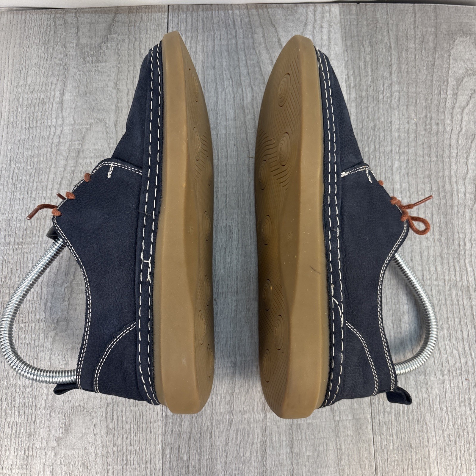 Sanata Navy Leather Lace Up Comfort Shoes Women’s 7