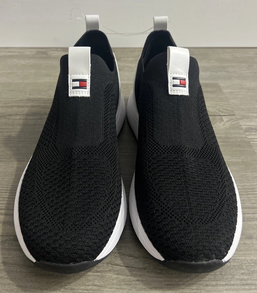 Tommy Hilfiger Adaptive Women’s Aminaz Slip On Sneakers Rubber Shoes Black Sz 9M
