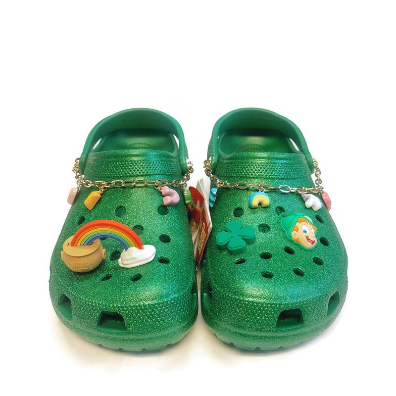 CROCS Lucky Charms Cereal Classic Clogs Mens Size 11 Womens 13 Glitter Croslite
