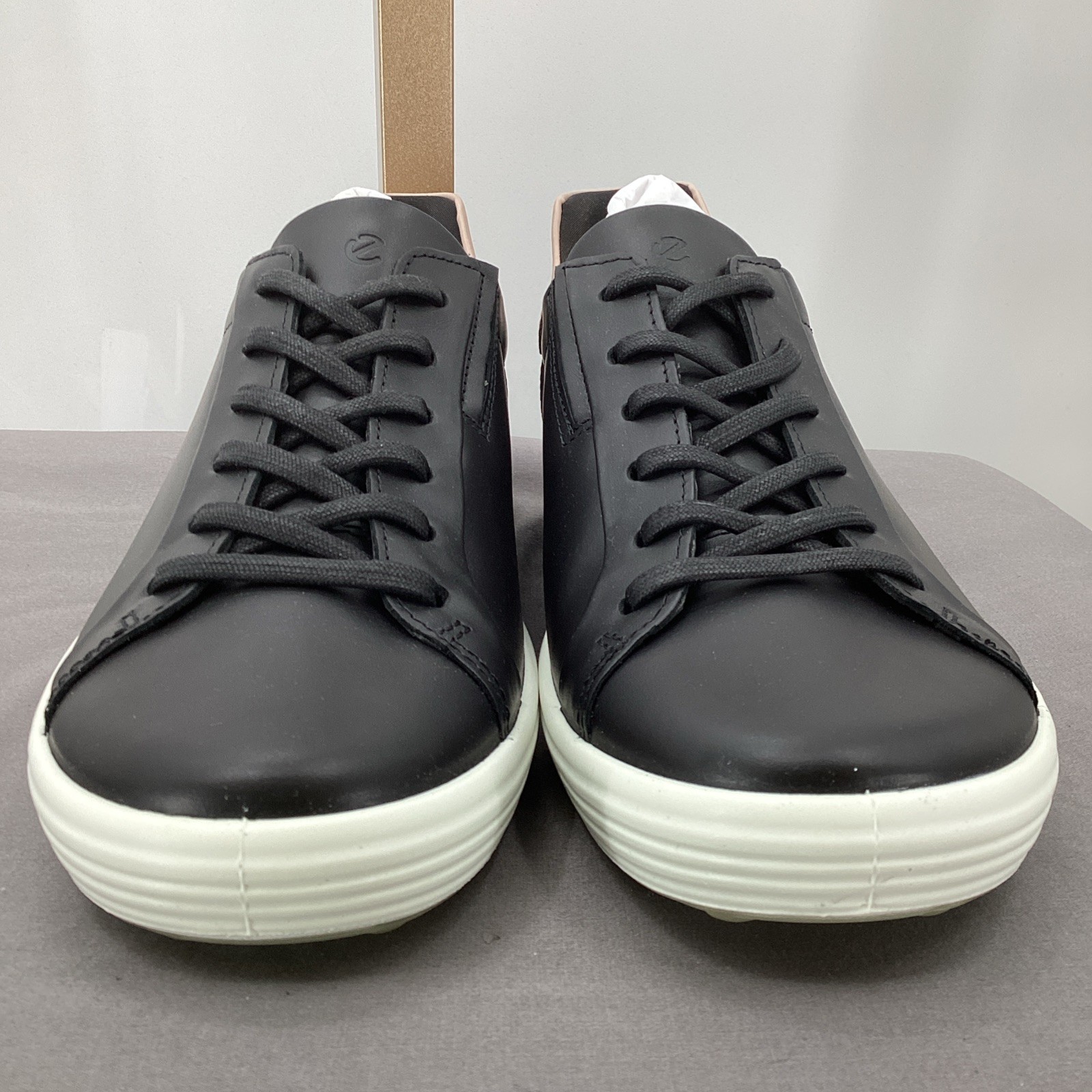 ECCO Women’s Soft 7 Sneaker in Black Leather Size 9-9.5 US 40 EU BNIB