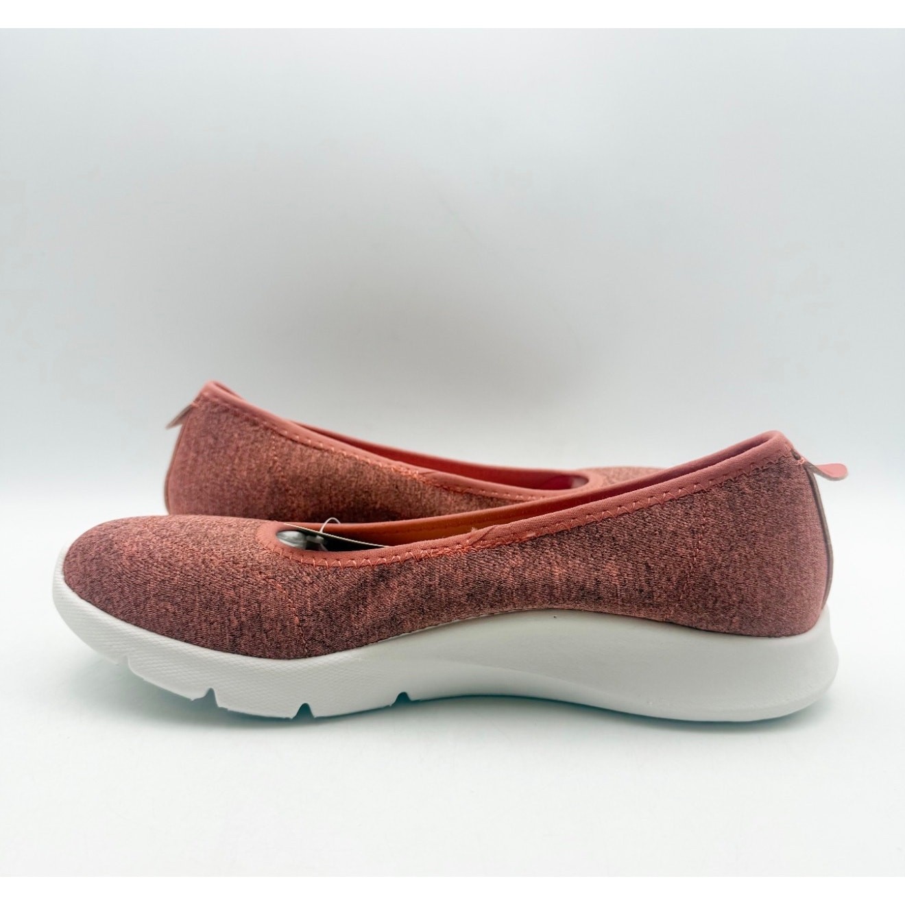 Spenco Womens Daily Stretch Jersey Slip-On Shoes Size 8 Red Terra Cotta NIB