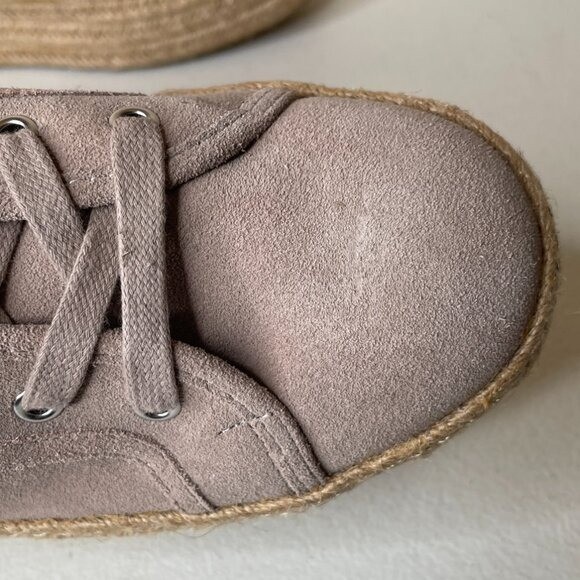 Steve Madden Hampton Tan Suede Platform Espadrille Sneakers Size 10