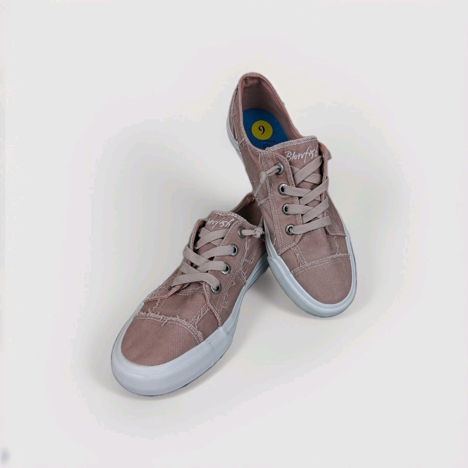 Blowfish Malibu Maxine Slip-on Raw Edge Canvas Sneakers Dusty Rose New Size 9