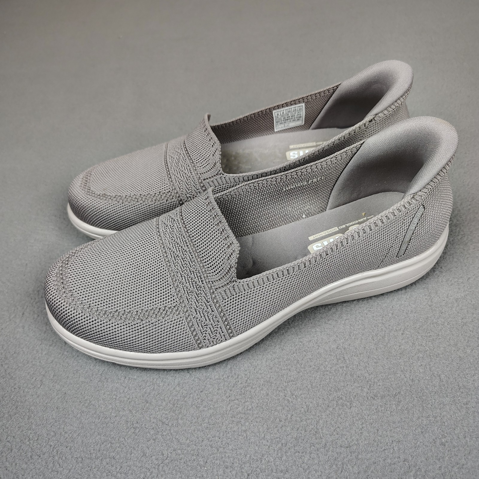 Skechers Hands Free Slip Ins Women 9 Gray Comfort Shoes Go Flex Walking Washable