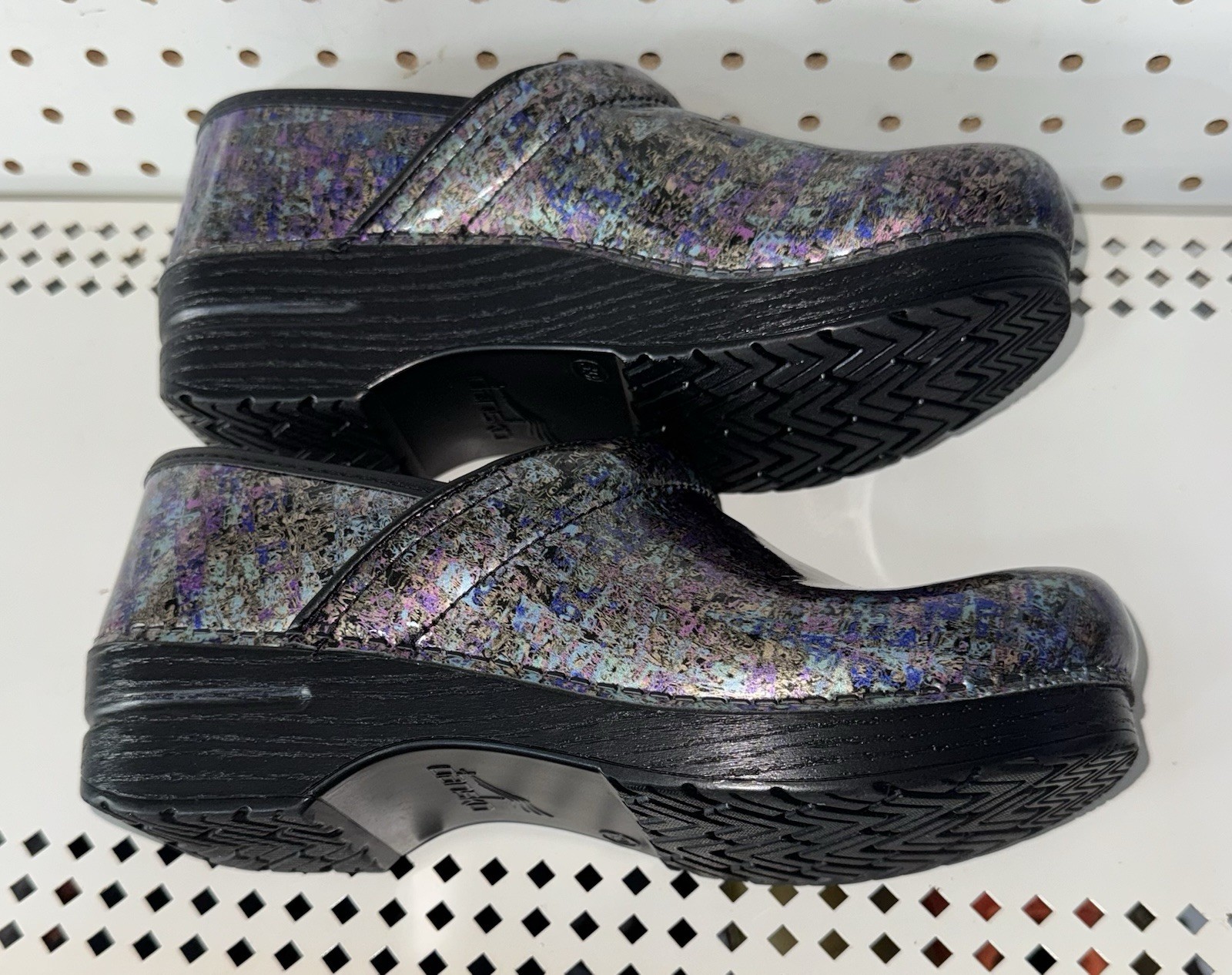 Dansko Professional Metallic Ink Womens Nursing Work Clogs Size EU 39 US 8.5 9
