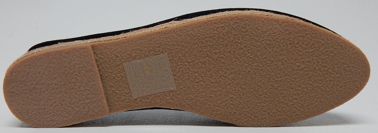 Jack Rogers Audrey Size US 5 M Women’s Suede Flat Espadrille Slip-On Shoes Black