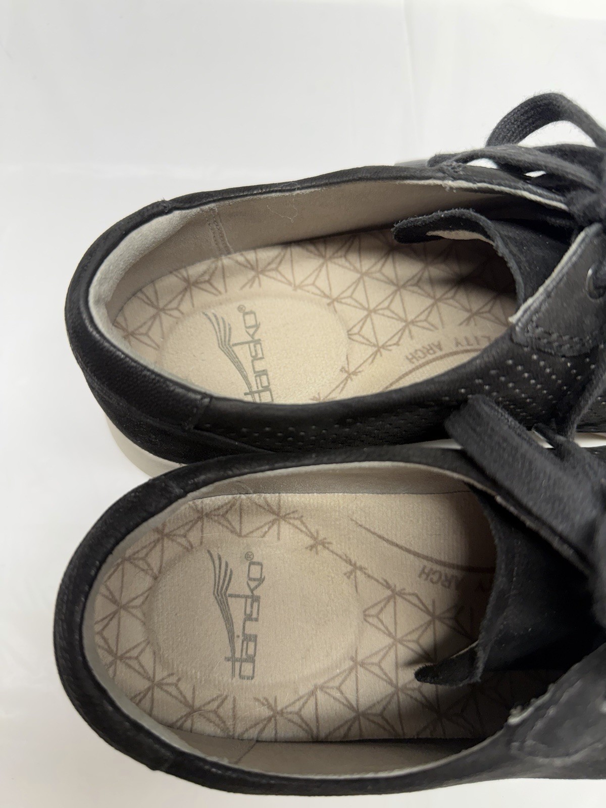 Dansko Women’s Black Suede Leather Sneakers Lace Up Size 41 or 10.5/11