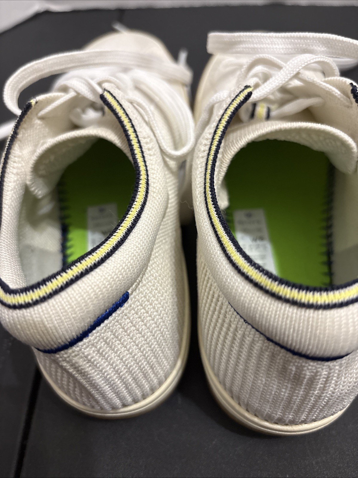 ROTHY’S Casual Shoes Womens Size 6 The Lace Up Blonde Cream Sneakers NO INSOLES
