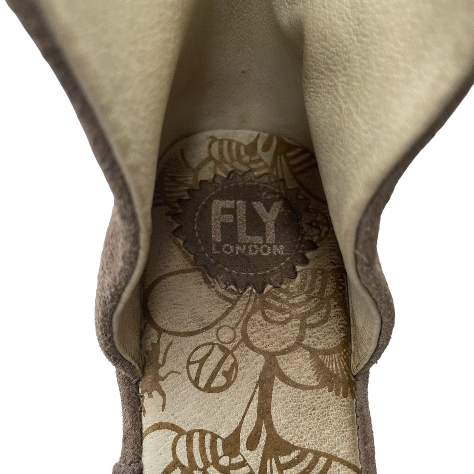 Fly London Yema Womens EUR 41 US 10 Ankle Bootie Wedge Heel Laced Back Suede