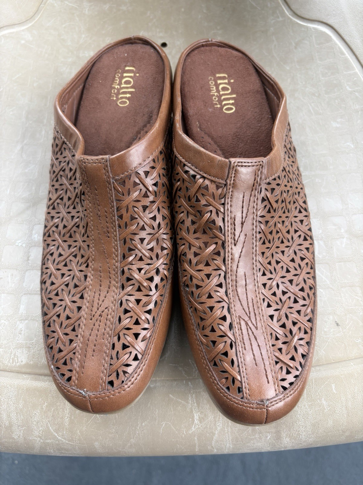 Rialto Comfort Mule With Eyelet Pattern