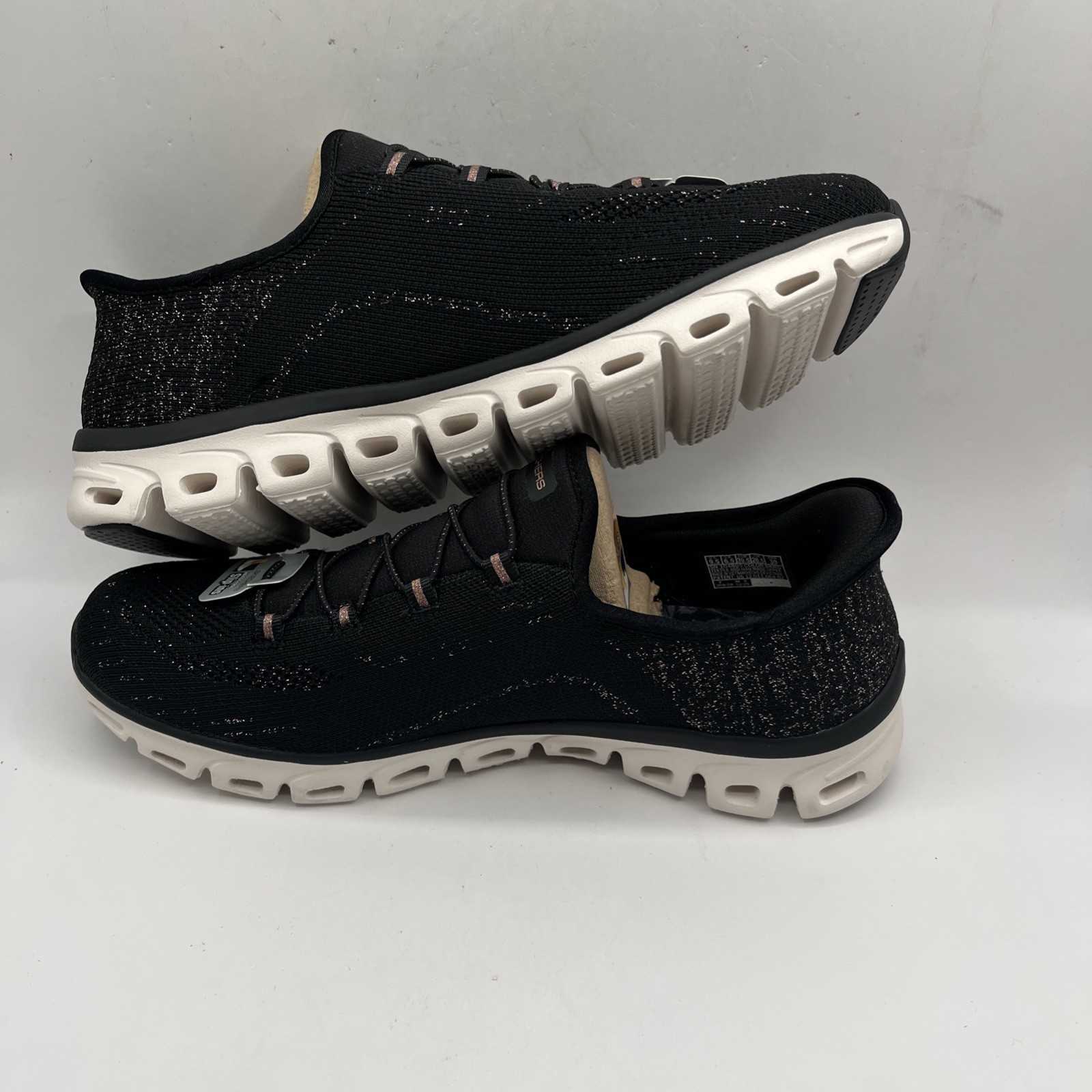 Skechers Women’s Slip-ins Glidestep Mesh Sneakers Black Air Cooled Foam Sz 9.5