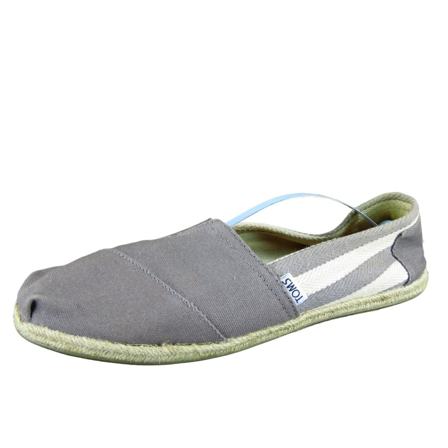 TOMS Women Striped Espadrille Gray Fabric Sz 10 Medium Used 2025