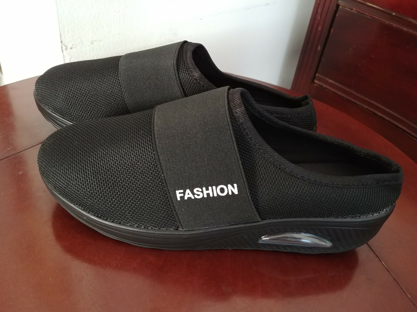 New Womans Air Cushion Slip-On Mesh Breathable Stretch Fashion Walking Shoes 7.5