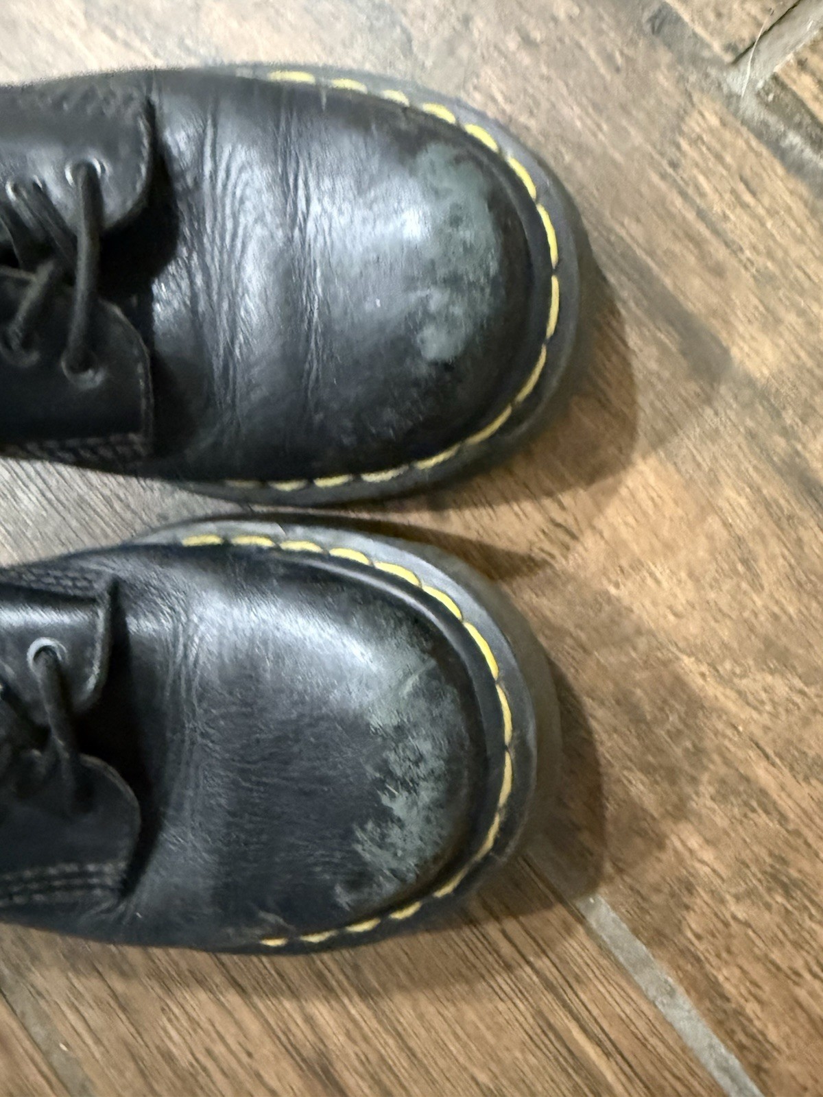 Dr Doc Martens Chunky Oxford Shoes Men 5 Women 6 Black Leather Lace Up 8053 Quad
