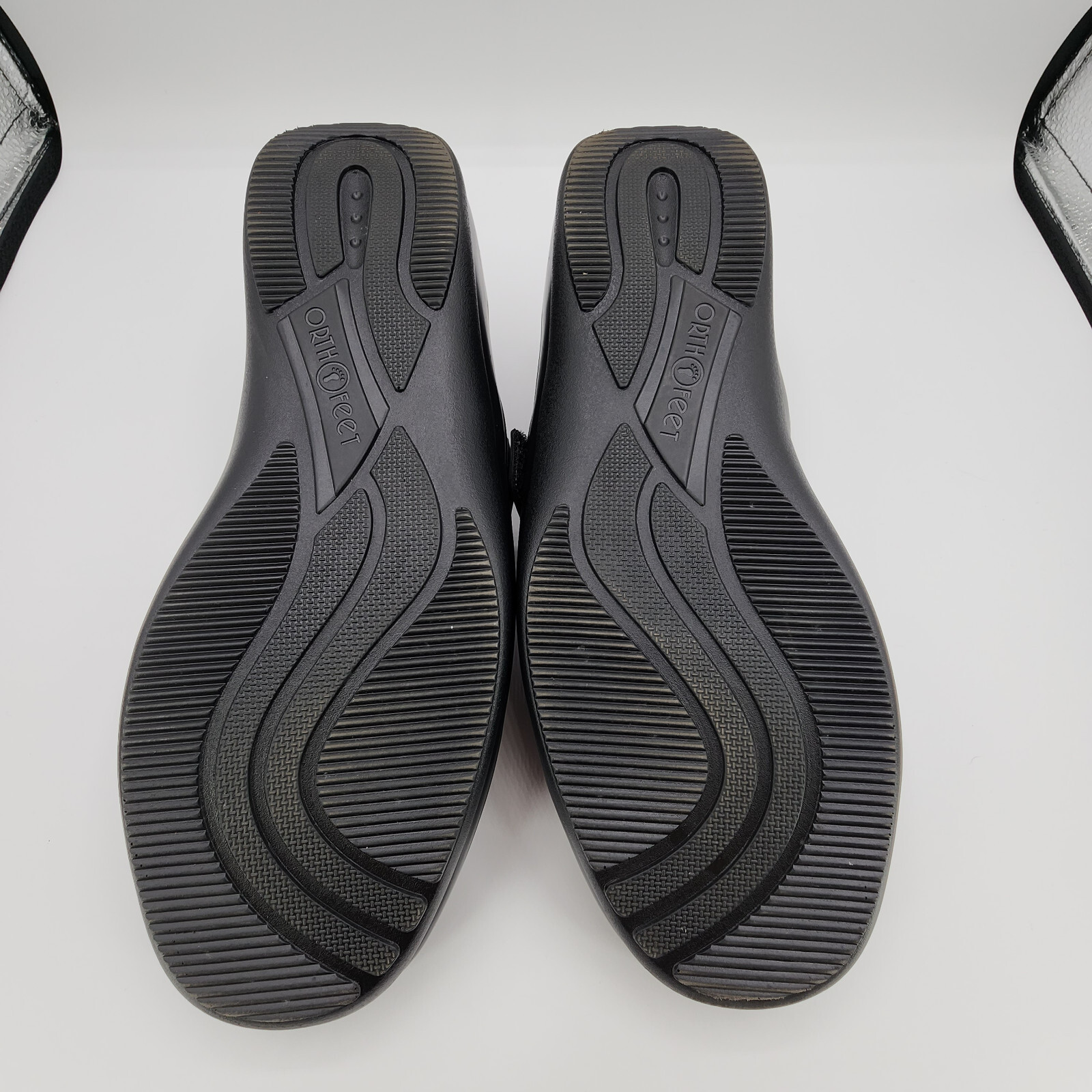 Orthofeet 823 Quincy Shoes Womens 10.5 B Medium Black Loafers NO INSOLES READ