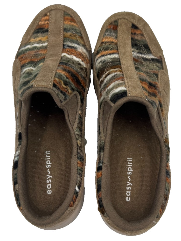 Easy Spirit Women’s SE Time Travel Slip On Walking Mules Brn/Multi Size:6.5 128N