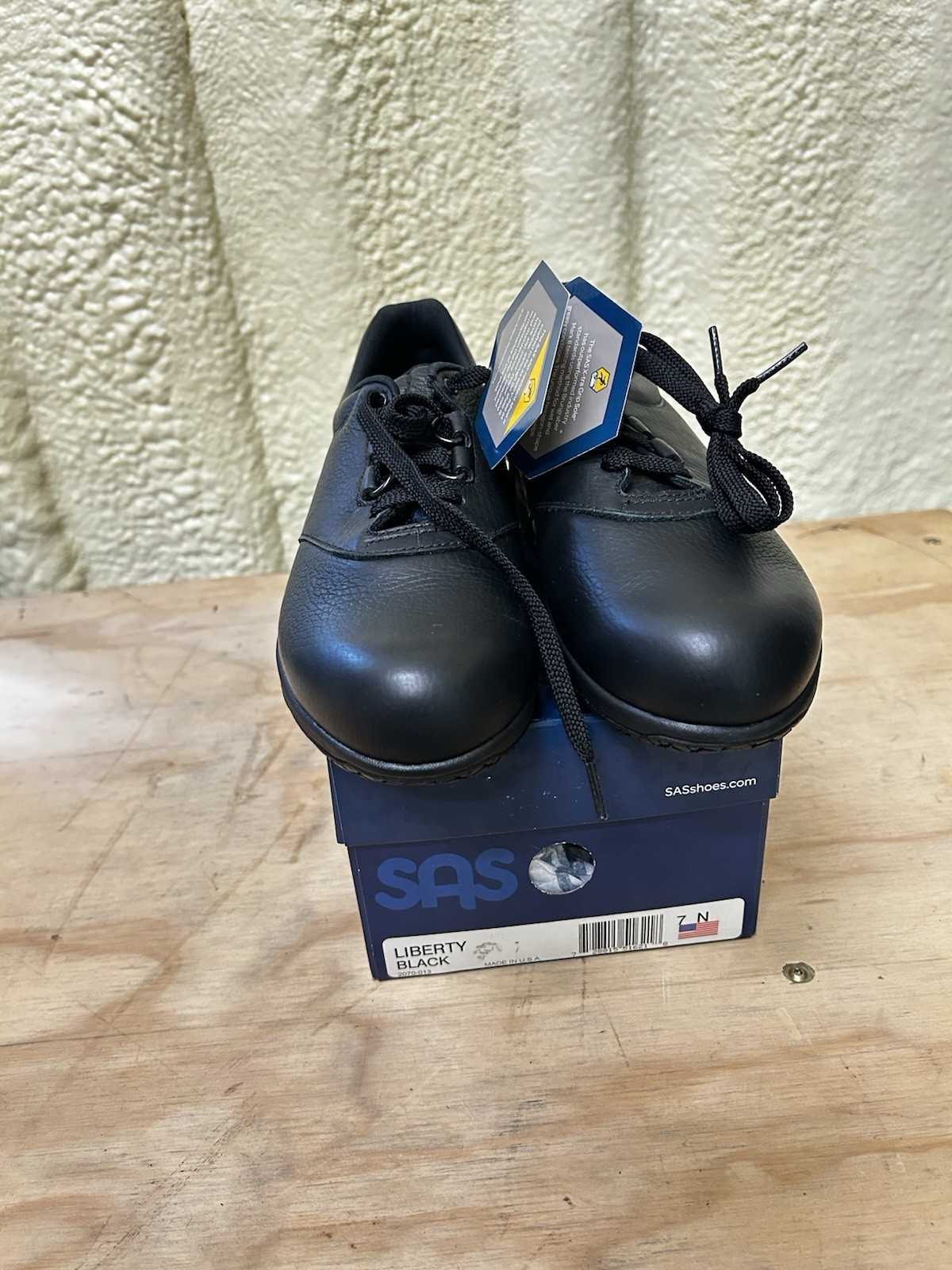 SAS 2070-013 Women’s Shoes Liberty Black Slip-Resistant Lace Up 7 N New In Box