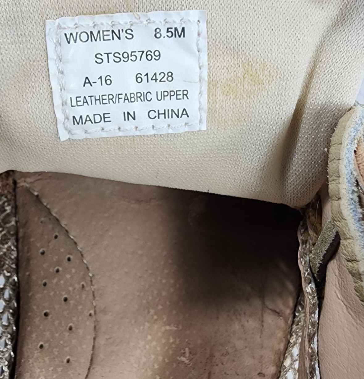 Sperry WOMENS 8.5 Koifish Leather Boat Shoes Beige STS95769