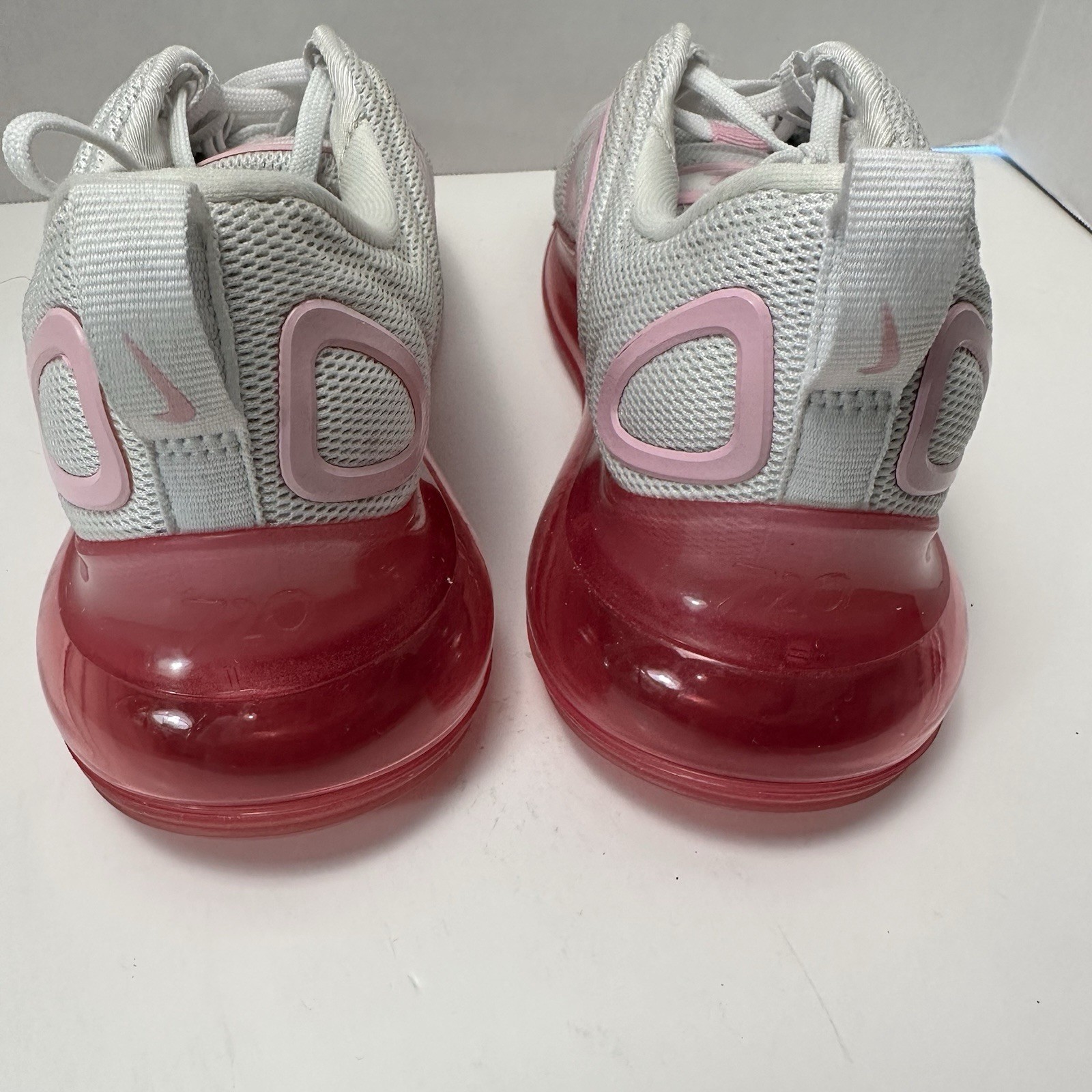 Nike Women’s Air Max 720 White Pink Mesh Running Shoe Size 8.5