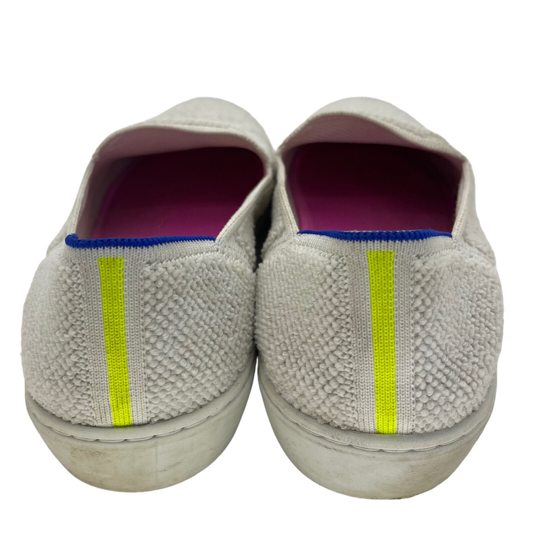 Rothy’s The Sneakers Women’s Size 10.5 White Terry Cloth Slip On Comfort Shoes