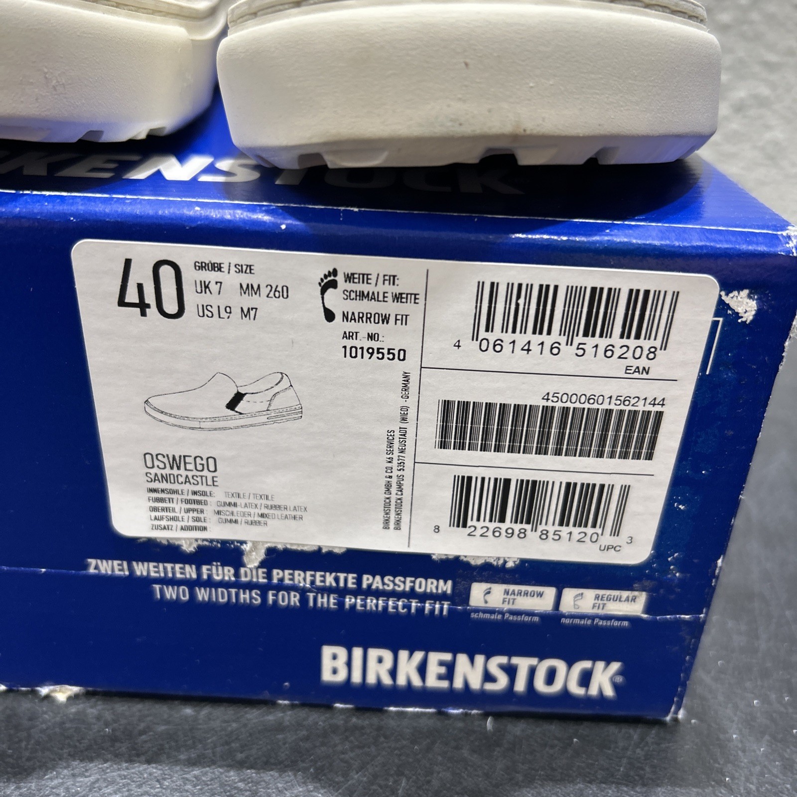 BIRKENSTOCK Oswego Casual Slip-On Shoe Unisex Size US M7/W9 Narrow Fit
