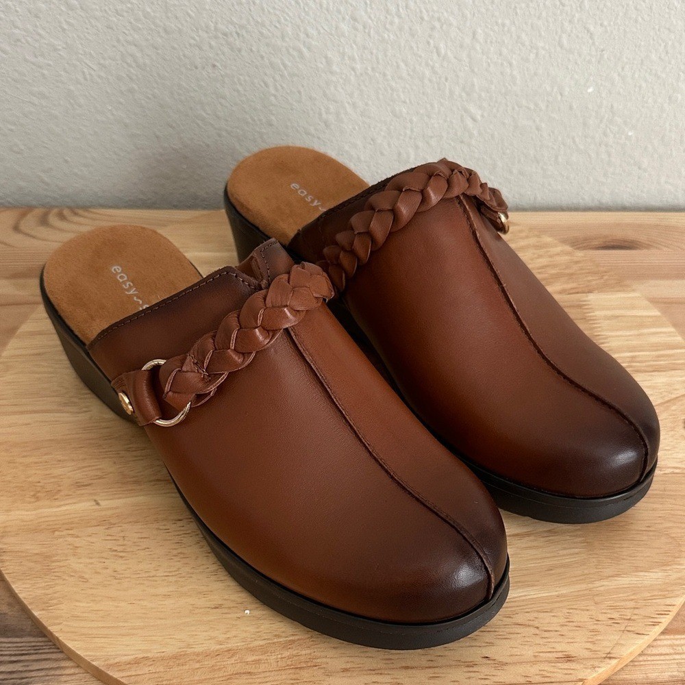 Easy Spirit Penelope Womens Round Closed Toe Clogs new, Brown Sz 9M a1833