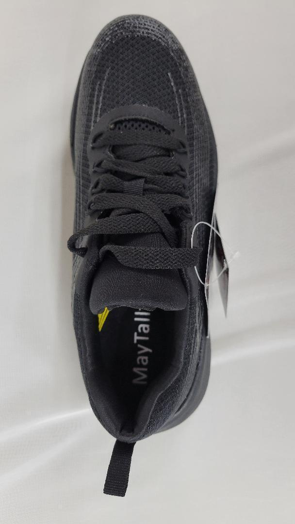 Slip Resistant Work Women Shoes Wide Mesh Black Cushion Extended MayTall 2600