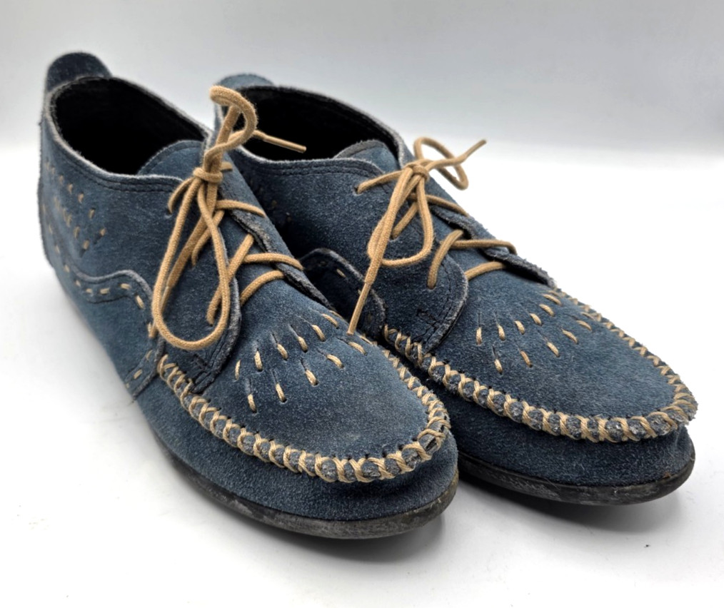 Minnetonka Ankle Boot Moccasin Shoes Suede Lace Up Southwestern Boho Cowgirl 6
