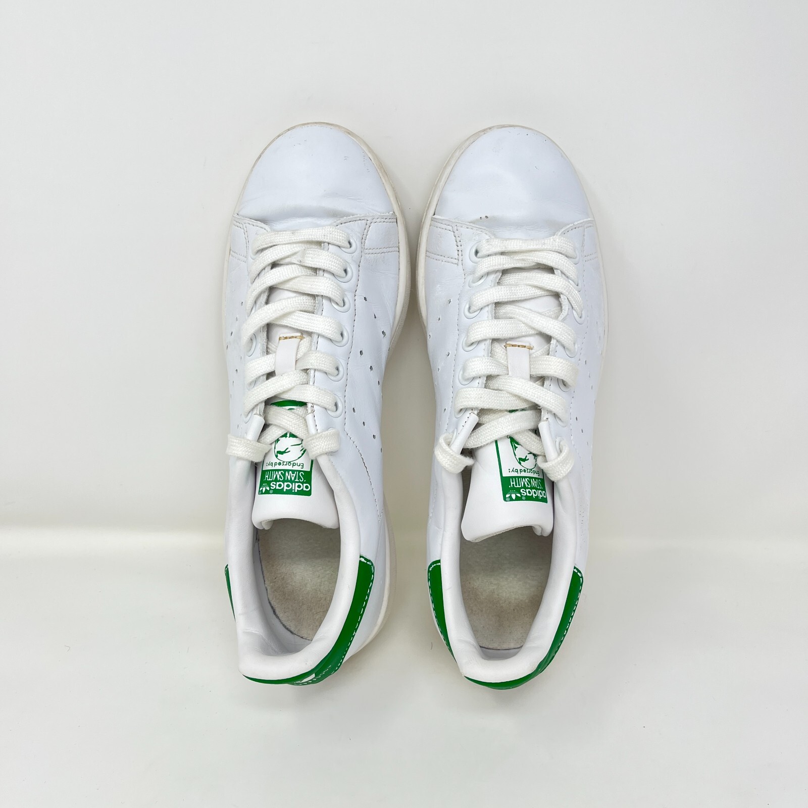 Adidas Stan Smith Classic White Green Leather Comfort Shoes Women’s Size 7.5