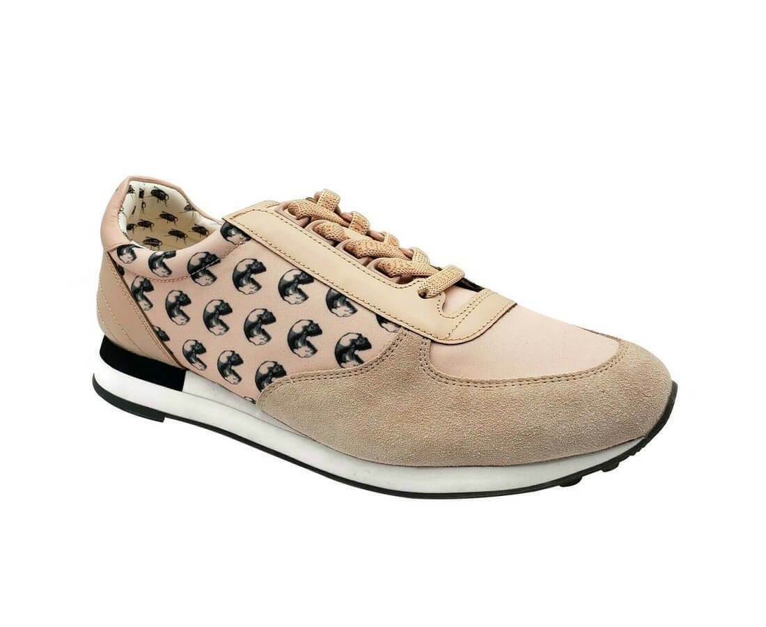 Bally Gavinia 6226123 Ladies Flesh/Black Low-Top Sneakers US 8 MSRP $450