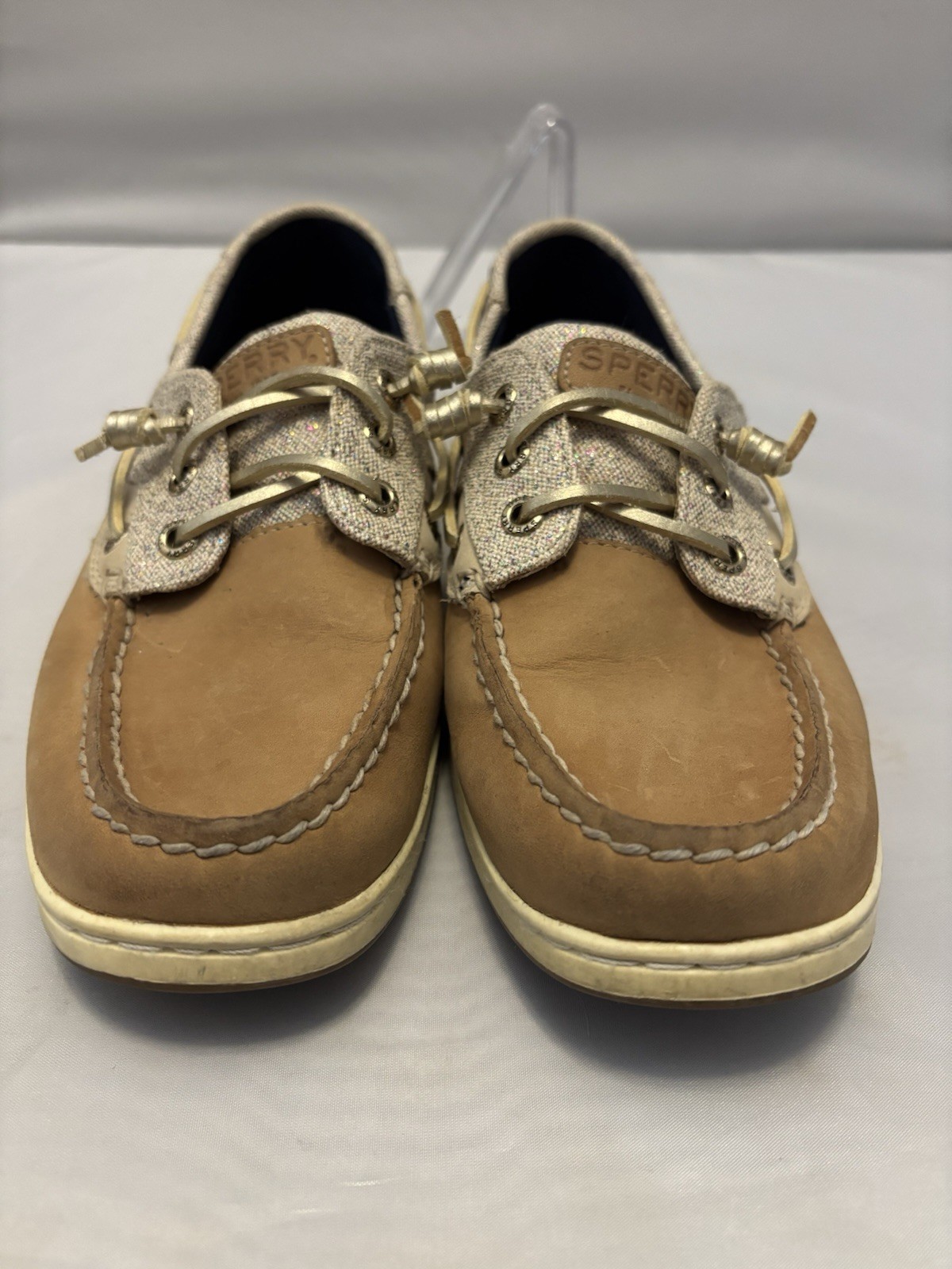 Sperry Top-Sider Slip-On Boat Shoes,Womens Rosefish Multicolor Sparkle Size W8.5