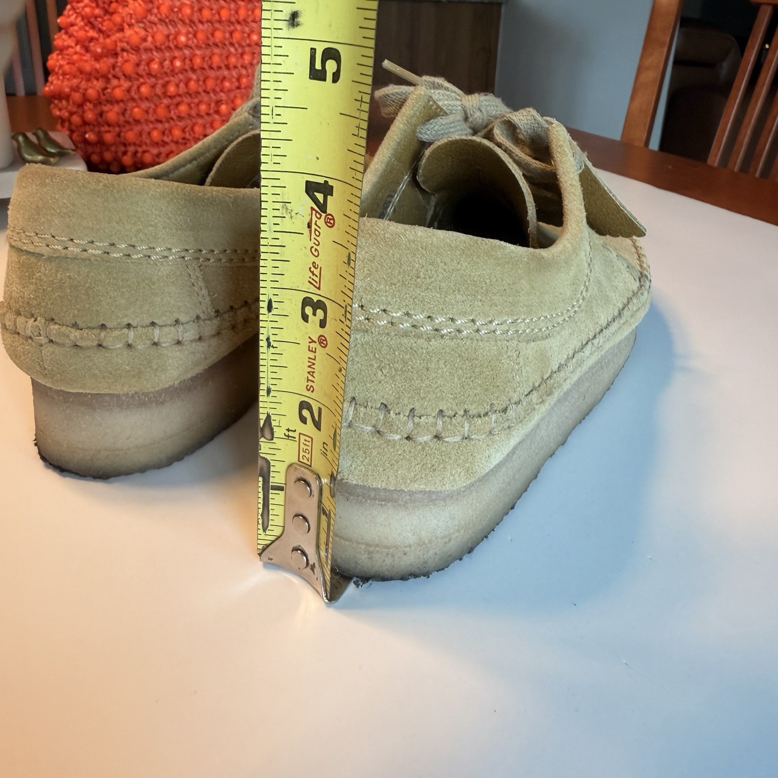 Clarks Originals Weaver Maple Suede Moccasin Crepe Sole Shoes Women’s US 6.5
