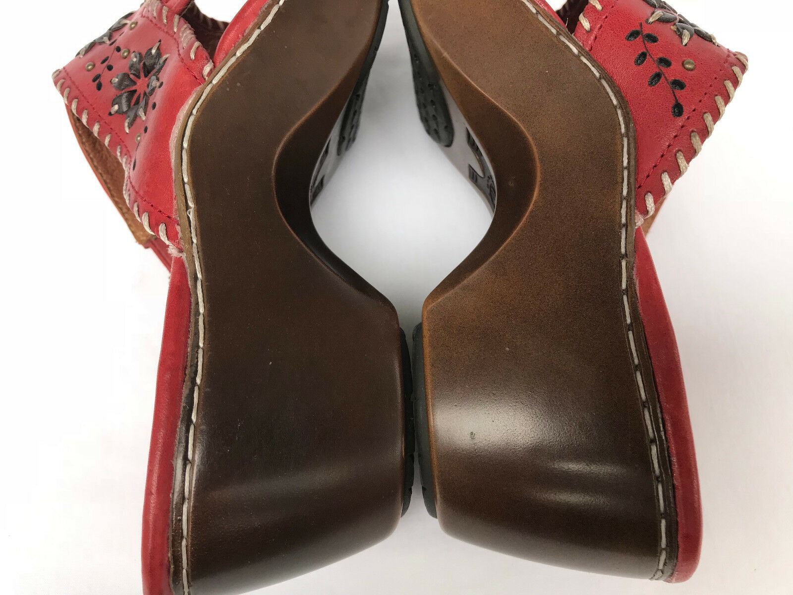 Ariat 10009323 Bella Slide Chili Red Slip-On Sandals Clogs Shoes Womens US 8.5 B