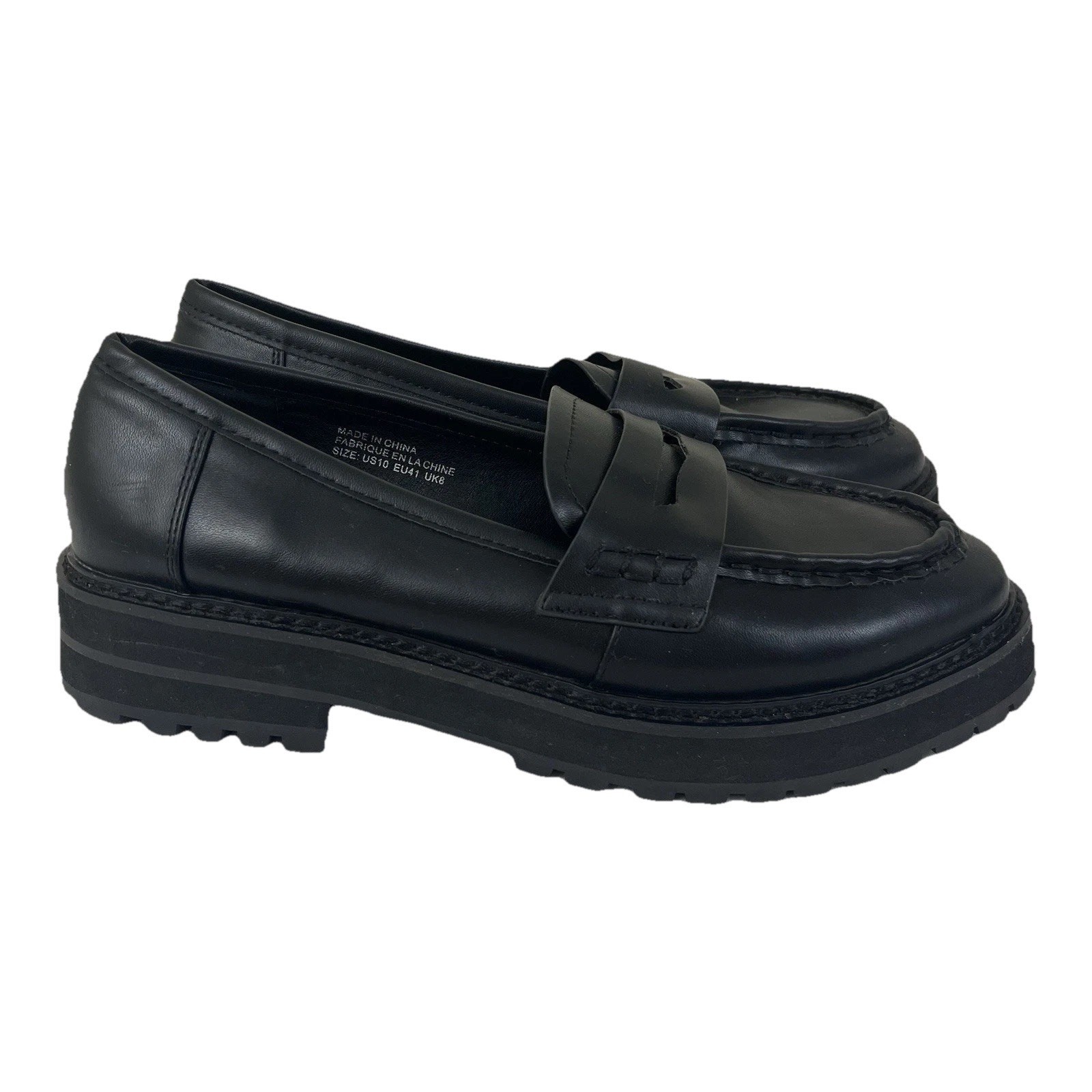 Urban Outfitters Chunky Loafer Womens Size 10 Faux Leather Academia Preppy 90s