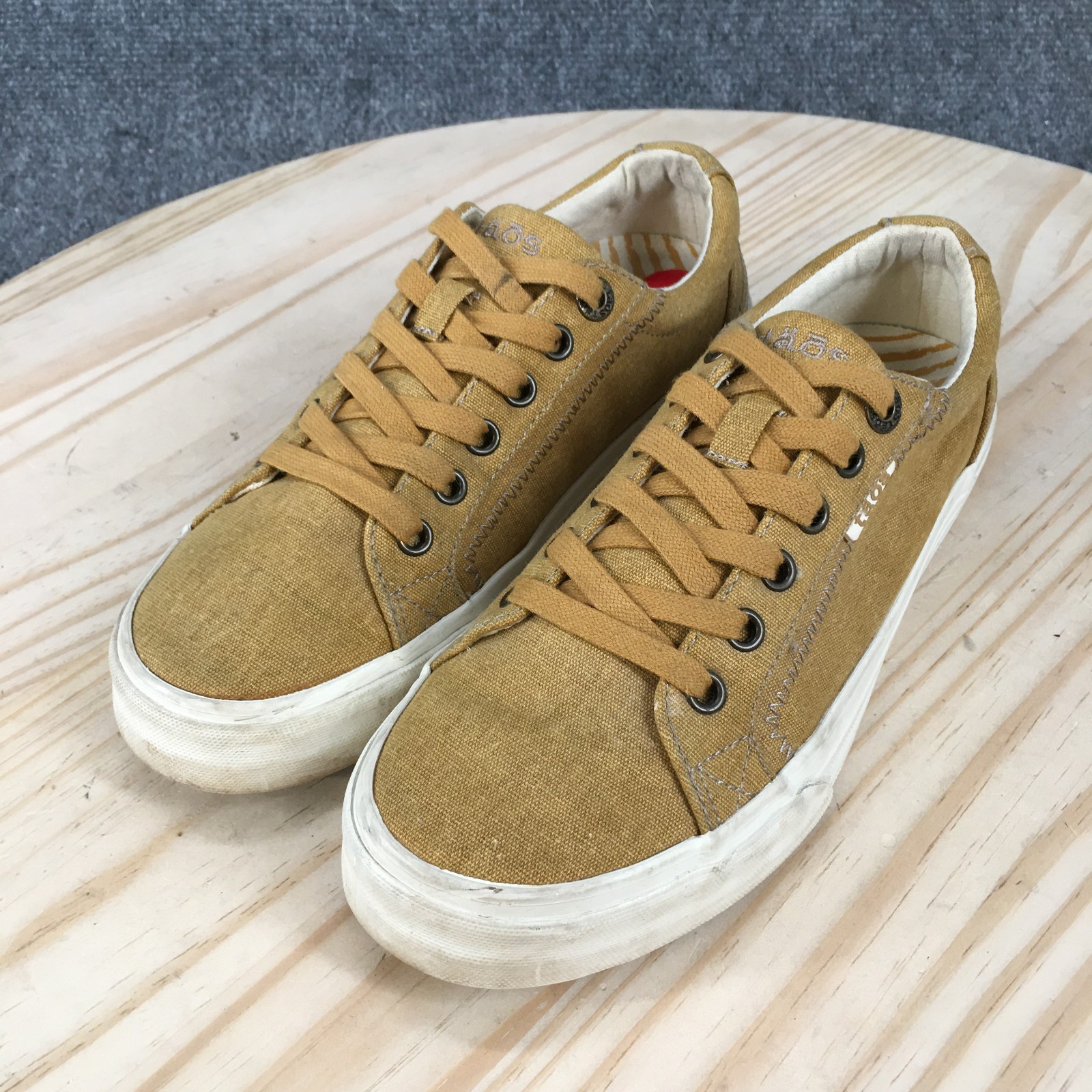Taos Plim Soul Shoes Shoes Womens 7.5 Casual Low Top Sneakers Yellow Canvas