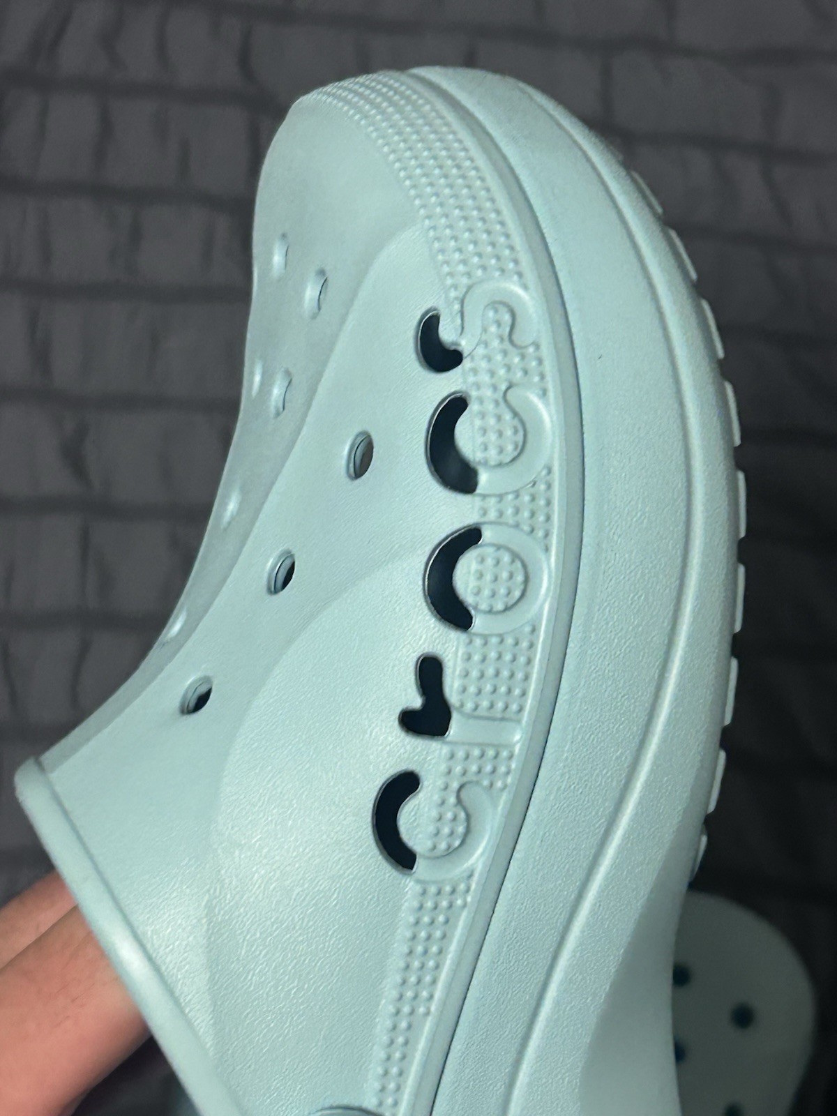 Crocs Baya Platform Clogs Seafoam Womens Sz 9 Beach Walking Park Pool Snap Back