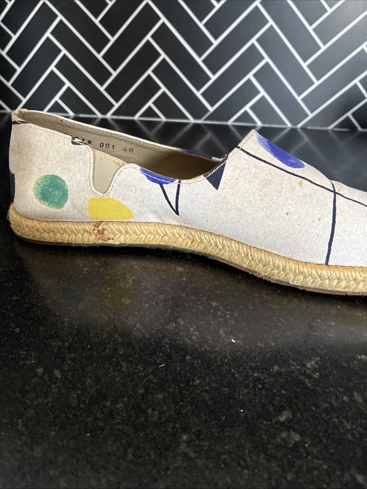 Camper Criro Abstract Espadrilles Slip Ons Womens EU 40 US 9/9.5 Run Small 8/8.5